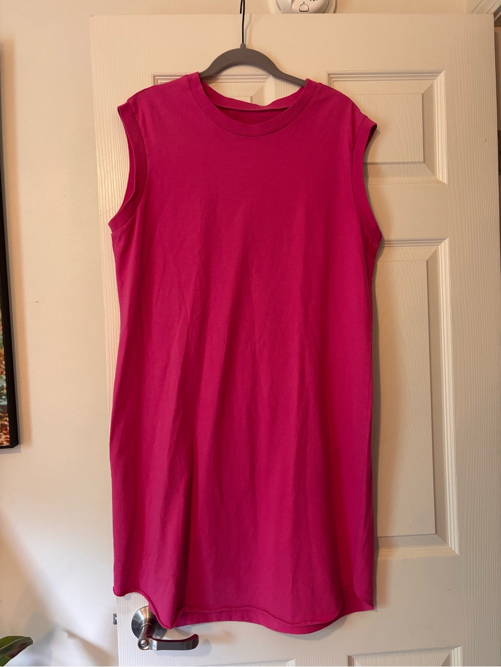 Frank & Eileen Sleeveless Hot Pink Mini Cory Muscle Tee Dress